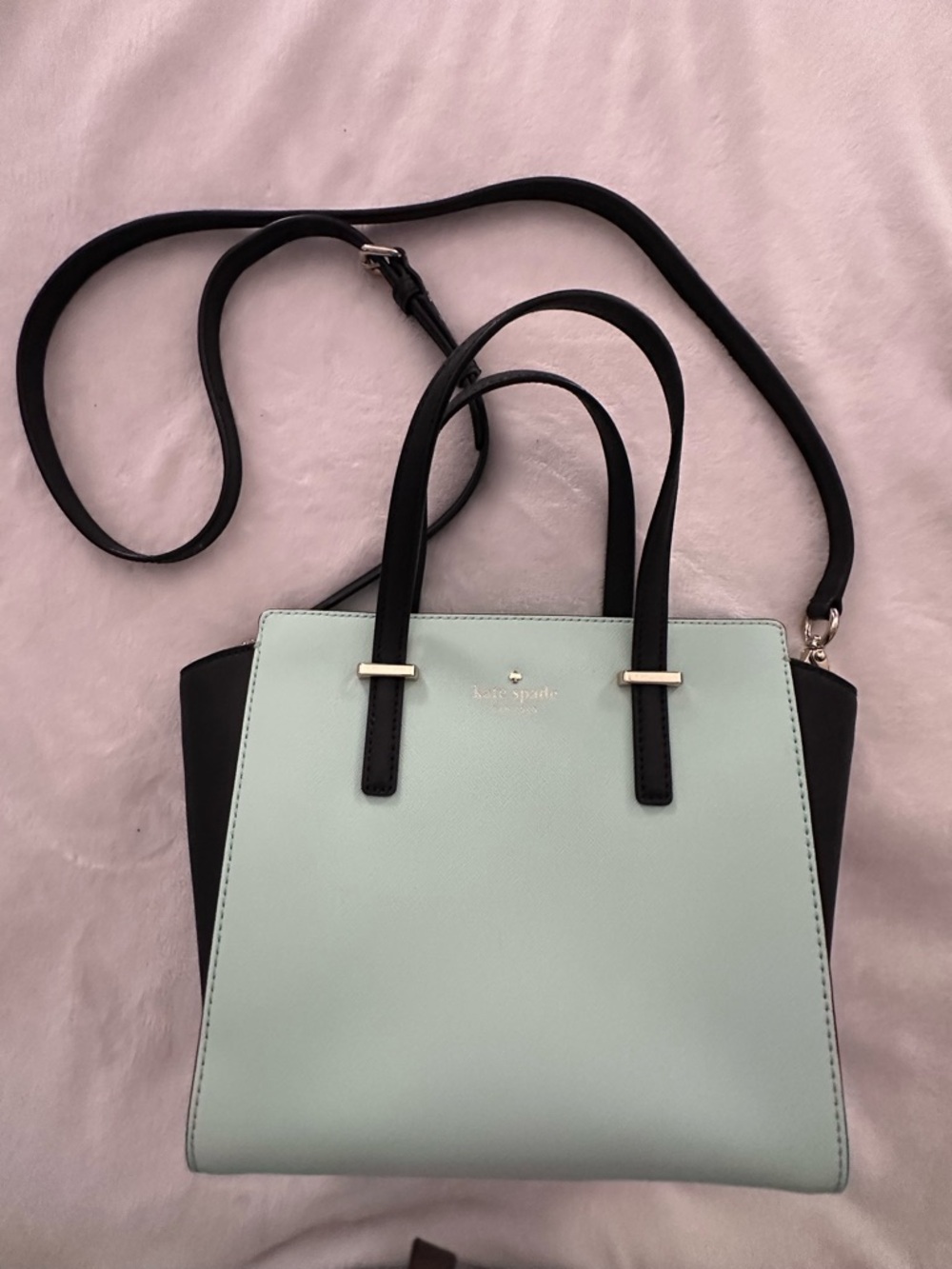 ♠️ Kate Spade color block Cedar Street Hayden Satchel RARE Blue Black NWOT